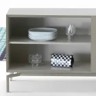 My Home Mirage madia di design in MDF laccato H71xL210cm made in Italy Viadurini