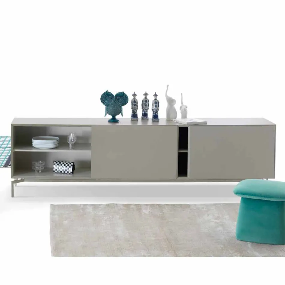My Home Mirage madia di design in MDF laccato H71xL210cm made in Italy Viadurini