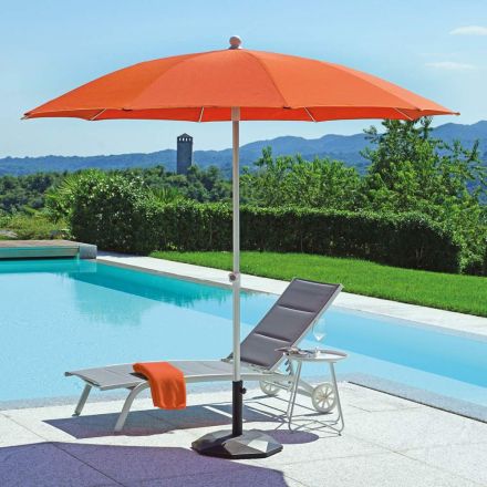 Ombrellone da Esterno in Tessuto con Struttura in Alluminio Design - Leroy Viadurini