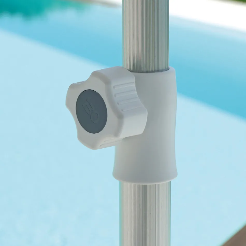 Ombrellone da Giardino con Struttura in Alluminio Rigato Anodizzato - Laila Viadurini