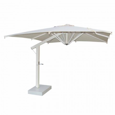 Ombrellone da Giardino in Alluminio Bianco o Antracite 300x300 cm - Lapillo Viadurini