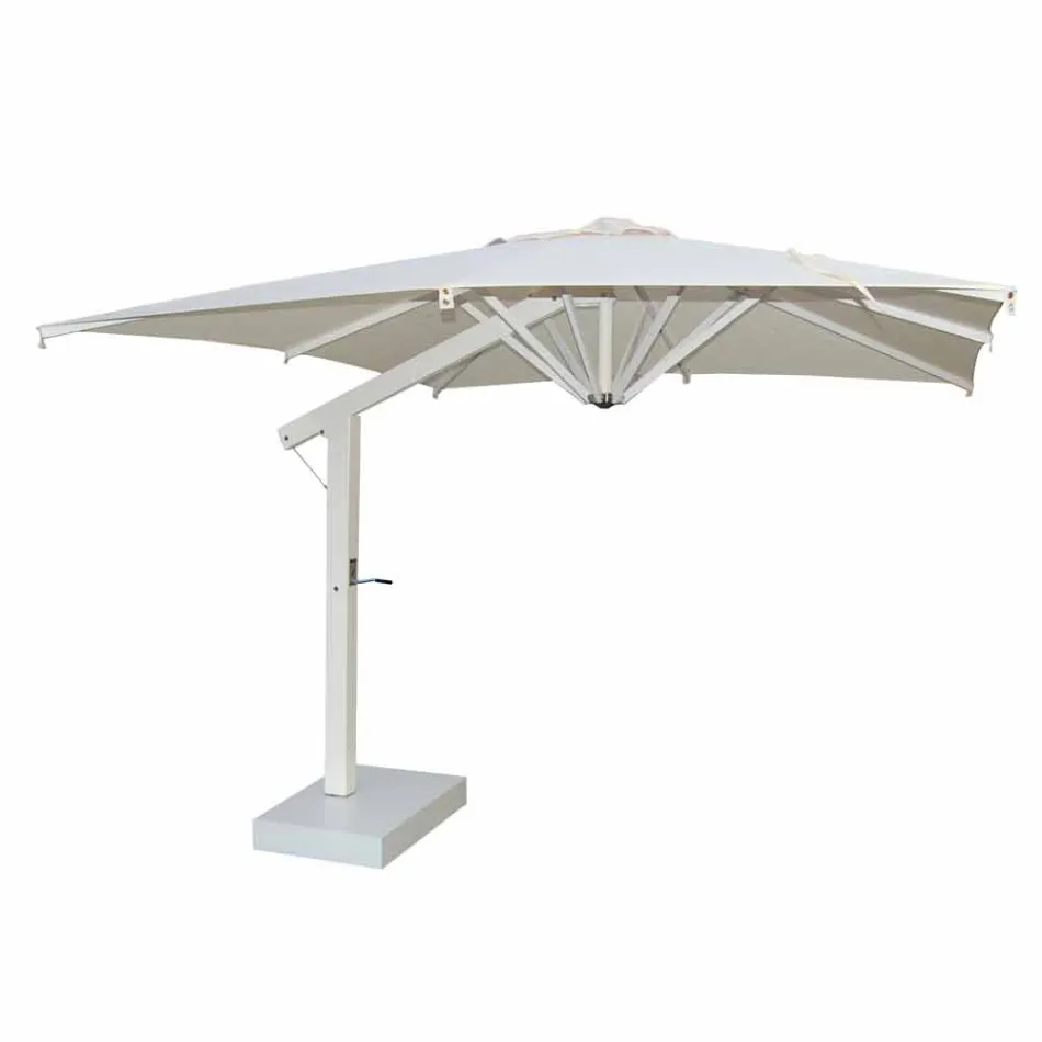 Ombrellone da Giardino in Alluminio Bianco o Antracite 300x300 cm - Lapillo Viadurini