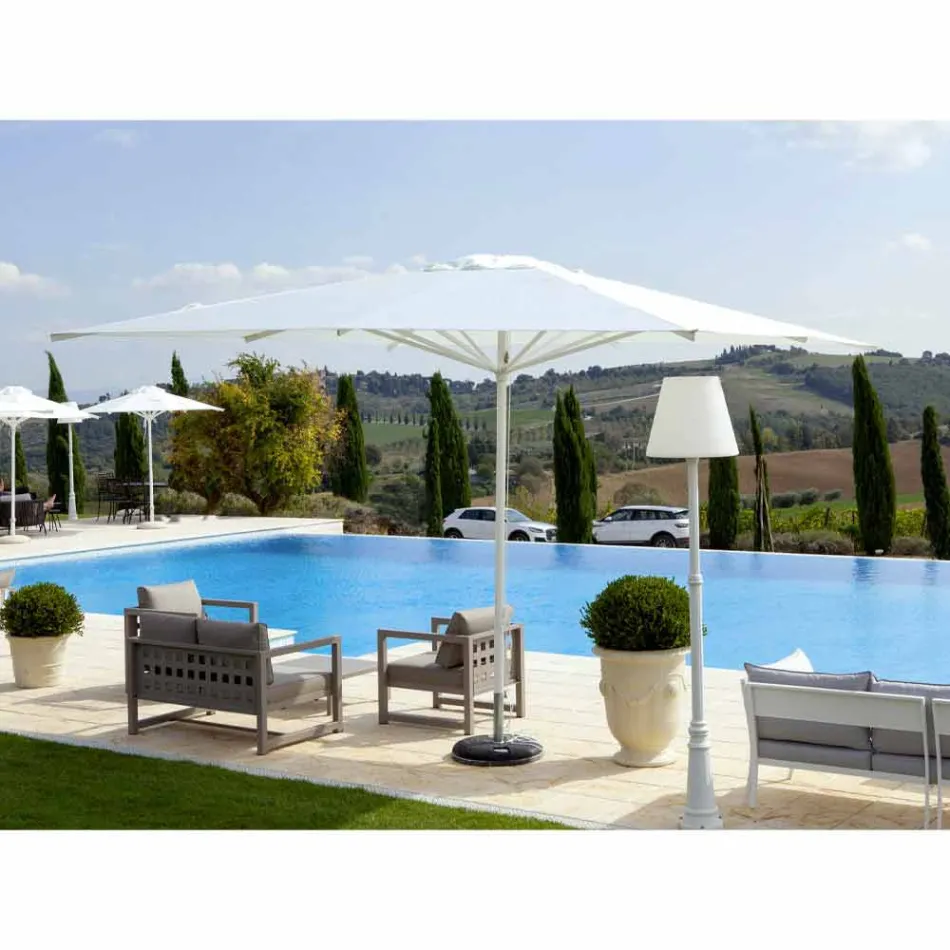 Ombrellone da Giardino in Tessuto Acrilico e Alluminio Made in Italy - Solero Viadurini
