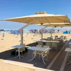 Ombrellone in Alluminio a Braccio Bianco o Antracite 350x350 cm - Lapillo Viadurini