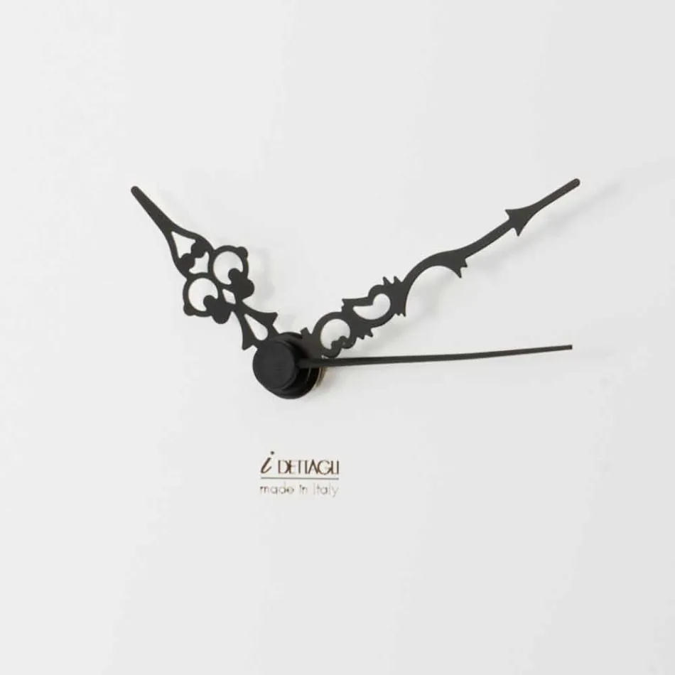 Orologio a Muro Bianco con Decori di Animali in Legno Design Moderno - Suspense Viadurini