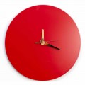 Orologio da Muro Rosso dal Design Italiano Rotondo e Moderno in Legno - Callisto
