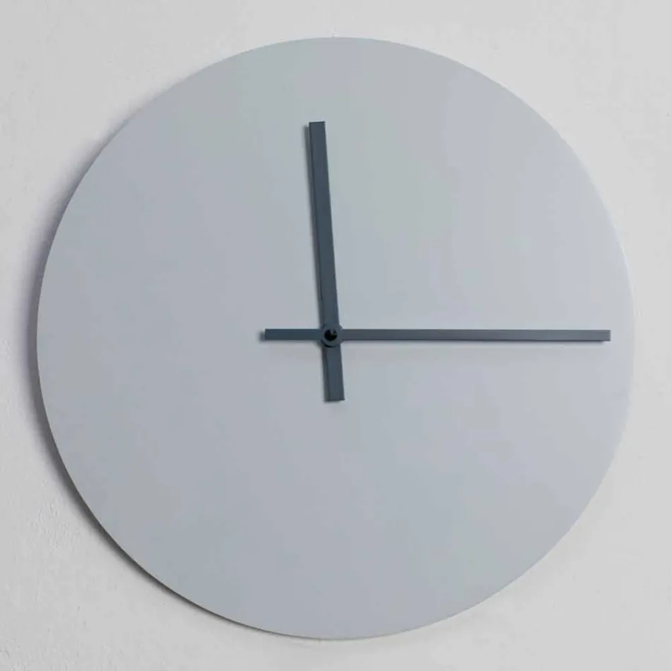 Orologio a Muro Rotondo di Design Moderno Grigio e Blu Made in Italy - Umbriel Viadurini