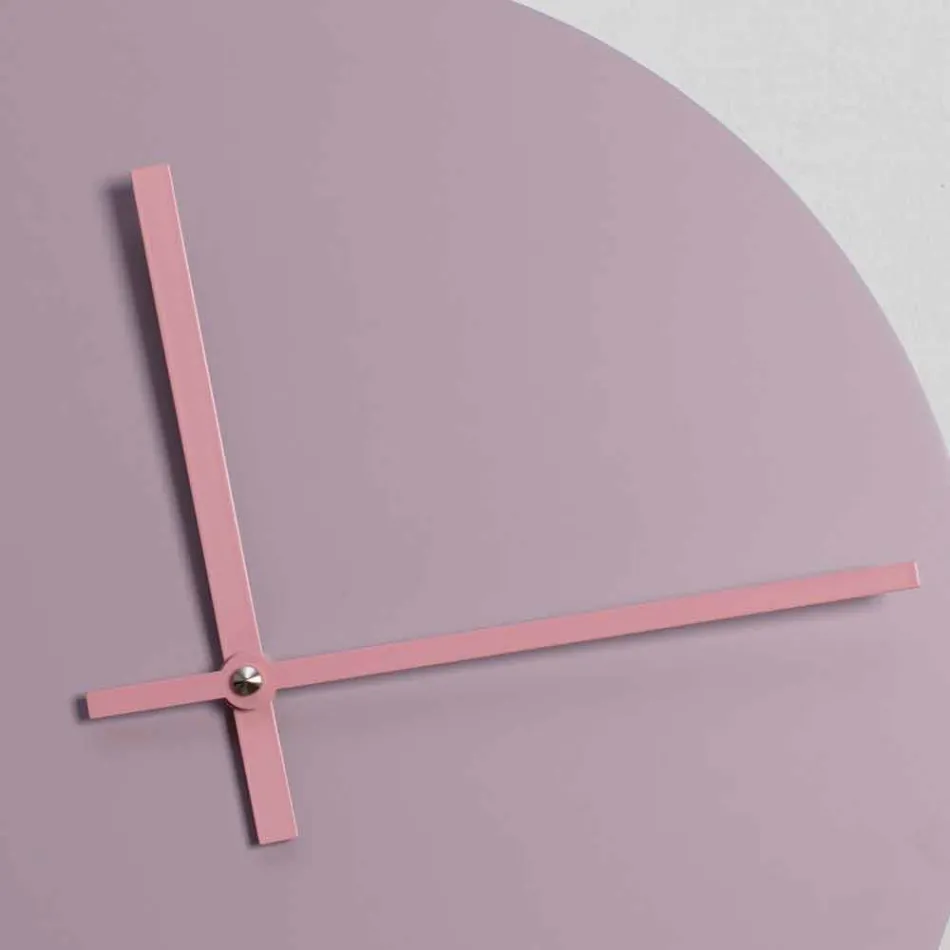 Orologio a Parete Design Rosa Moderno e Rotondo in Legno Made in Italy - Imalia Viadurini