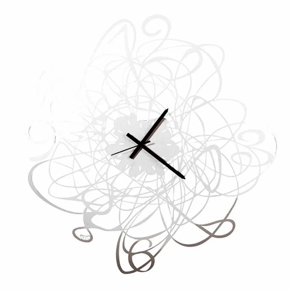 Orologio a Parete di Design Moderno in Ferro Nero o Bianco Made in Italy – Baldo Viadurini