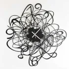 Orologio a Parete di Design Moderno in Ferro Nero o Bianco Made in Italy – Baldo Viadurini