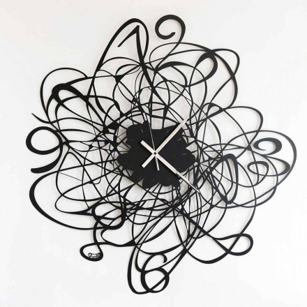 Orologio a Parete di Design Moderno in Ferro Nero o Bianco Made in Italy – Baldo Viadurini
