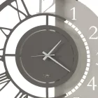 Orologio a Parete in Ferro Design Tondo Moderno Doppia Numerazione - Kassio Viadurini
