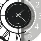 Orologio a Parete in Ferro Design Tondo Moderno Doppia Numerazione - Kassio Viadurini