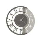 Orologio a Parete in Ferro Design Tondo Moderno Doppia Numerazione - Kassio Viadurini