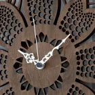 Orologio a Parete in Legno Chiaro o Scuro dal Design Moderno a Fiore - Aquilegia Viadurini