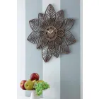 Orologio a Parete in Legno Chiaro o Scuro dal Design Moderno a Fiore - Aquilegia Viadurini