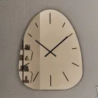 Orologio a Parete in Vetro Specchiato con Numeri Incisi a Laser - Claudia Viadurini