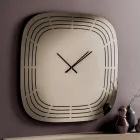 Orologio a Parete in Vetro Spechiato con Incisioni Laser Made in Italy - Cesira Viadurini
