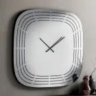 Orologio a Parete in Vetro Spechiato con Incisioni Laser Made in Italy - Cesira Viadurini