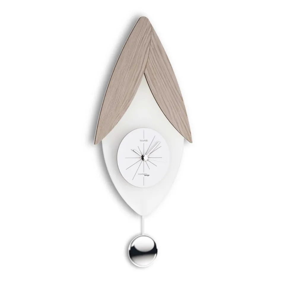 Orologio con Pendolo in Metacrilato Bisatinato Made in Italy - Great Viadurini