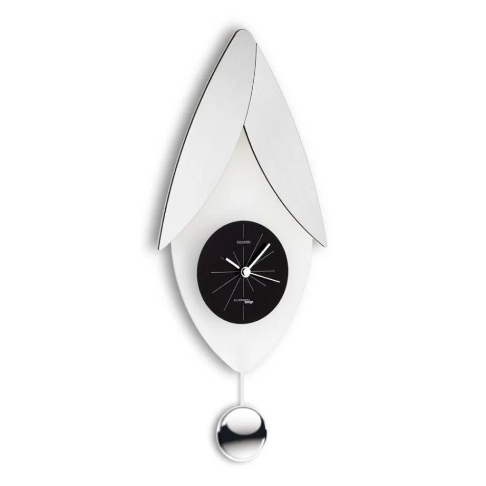 Orologio con Pendolo in Metacrilato Bisatinato Made in Italy - Great Viadurini