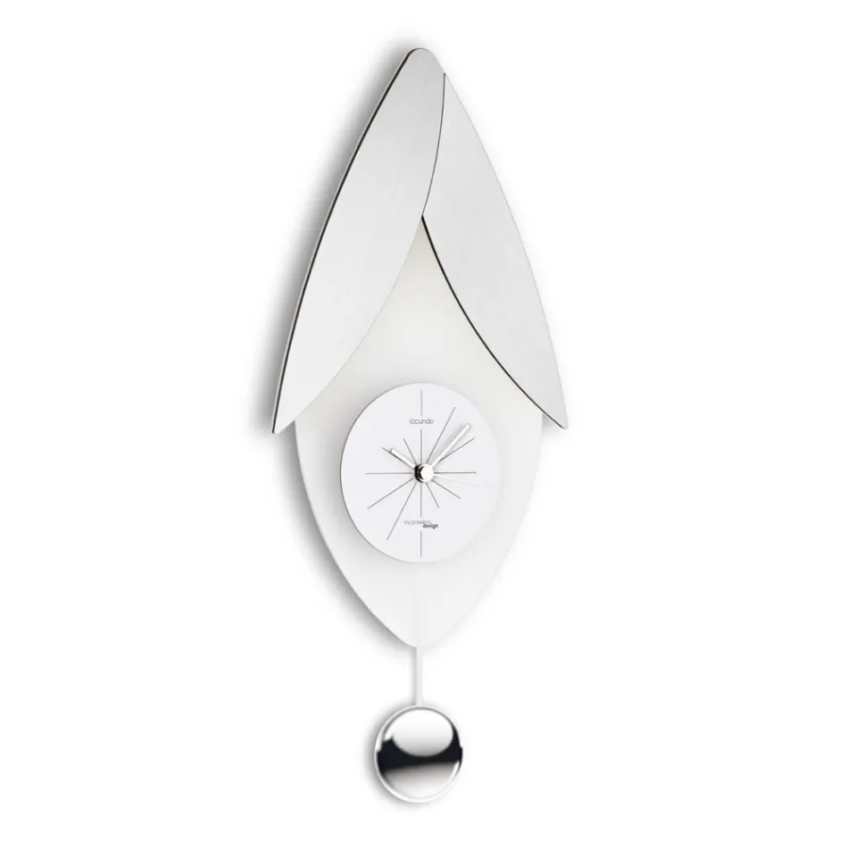 Orologio con Pendolo in Metacrilato Bisatinato Made in Italy - Great Viadurini