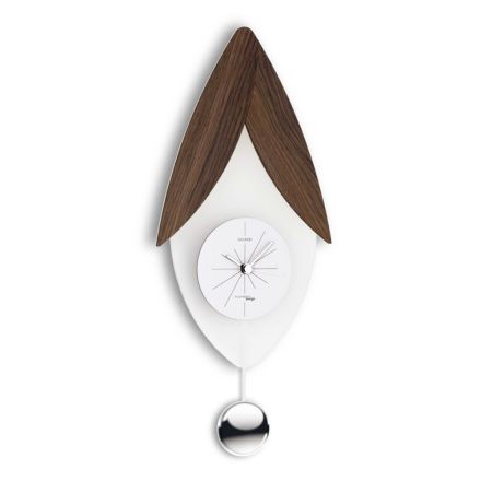 Orologio con Pendolo in Metacrilato Bisatinato Made in Italy - Great Viadurini