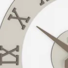 Orologio da Muro in MDF e Numeri Romani in Rilievo in Lino - Cronoforma Viadurini