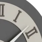 Orologio da Muro in MDF e Numeri Romani in Rilievo in Lino - Cronoforma Viadurini
