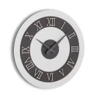 Orologio da Muro in MDF e Numeri Romani in Rilievo in Lino - Cronoforma Viadurini