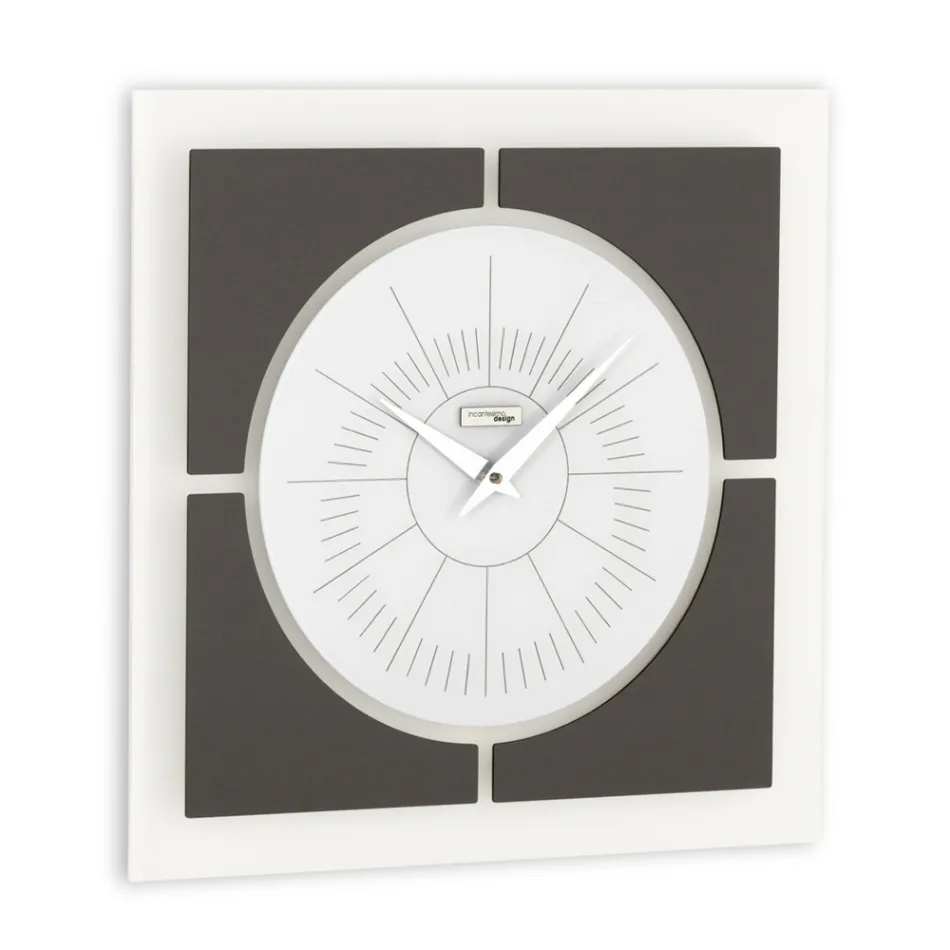 Orologio da Muro in Metacrilato e Cornice in Lino Made in Italy - Battito Viadurini