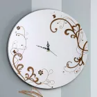 Orologio da Muro Moderno e Rotondo in Legno con Decori di Design - Season Viadurini