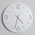 Orologio da Parete Bianco di Design Classico in Legno Rotondo - Settimio