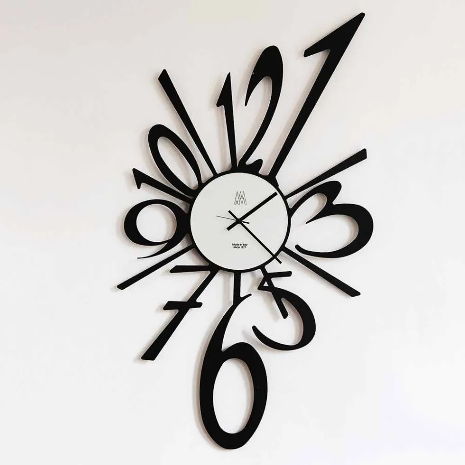 Orologio da Parete di Design in Ferro Nero o Alluminio Made in Italy – Oceano Viadurini