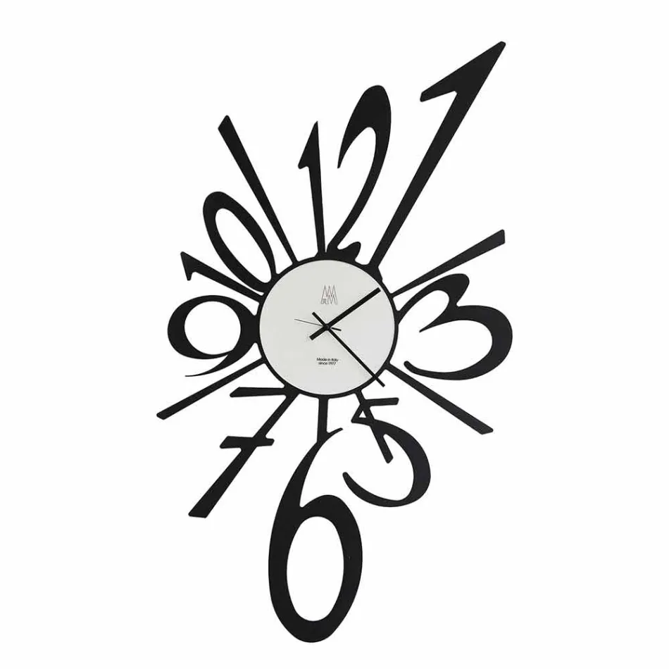 Orologio da Parete di Design in Ferro Nero o Alluminio Made in Italy – Oceano Viadurini