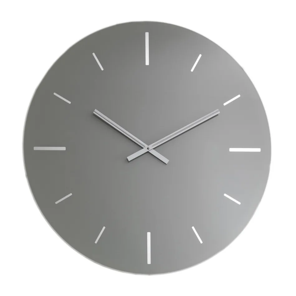 Orologio da Parete in Cristallo Acrilico Colorato Design Rotondo - Zaronte Viadurini