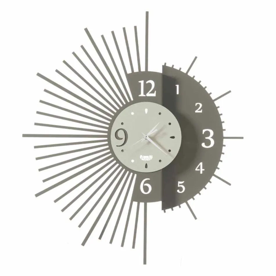Orologio da Parete in Ferro Design Elegante Made in Italy - Aneto Viadurini