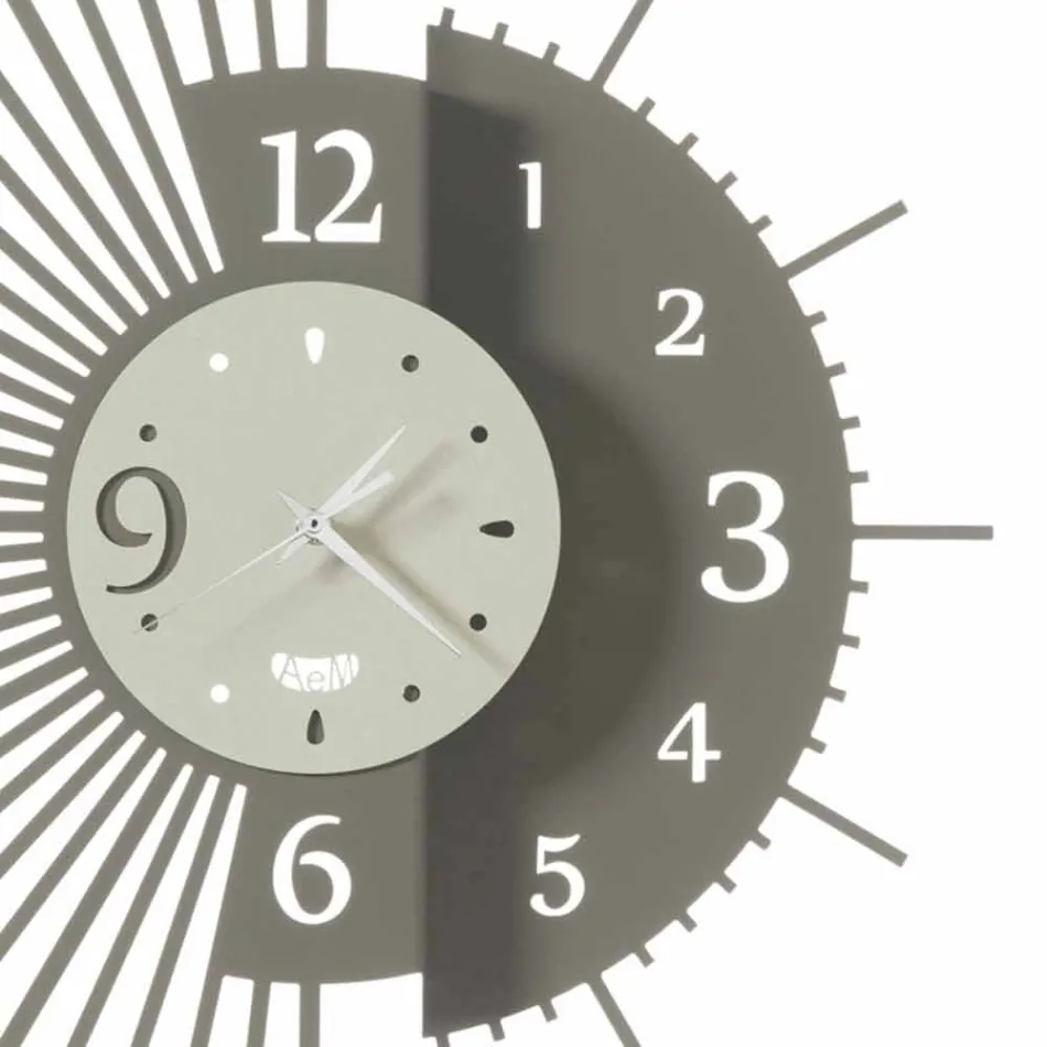 Orologio da Parete in Ferro Design Elegante Made in Italy - Aneto Viadurini