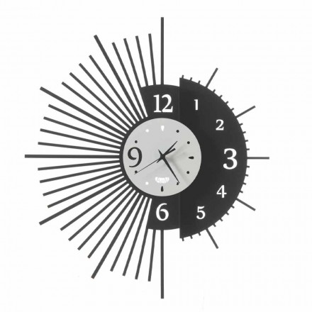 Orologio da Parete in Ferro Design Elegante Made in Italy - Aneto Viadurini