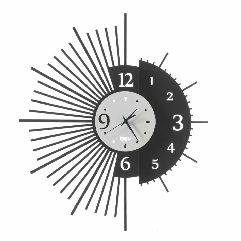 Orologio da Parete in Ferro Design Elegante Made in Italy - Aneto Viadurini