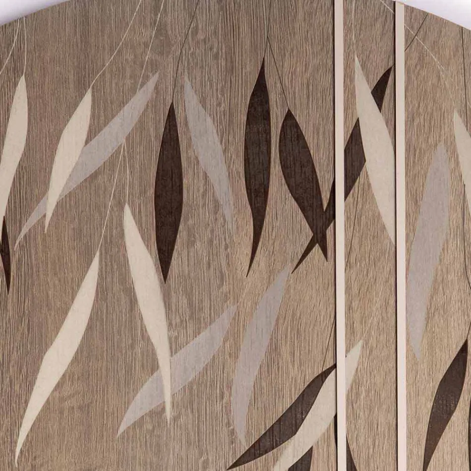 Orologio da Parete in Legno Rovere o Lavagna Inciso a Laser Design Tondo - Kanno Viadurini