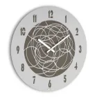 Orologio da Parete in MDF e Lino Pressato Stratificato Made in Italy - Safe Viadurini
