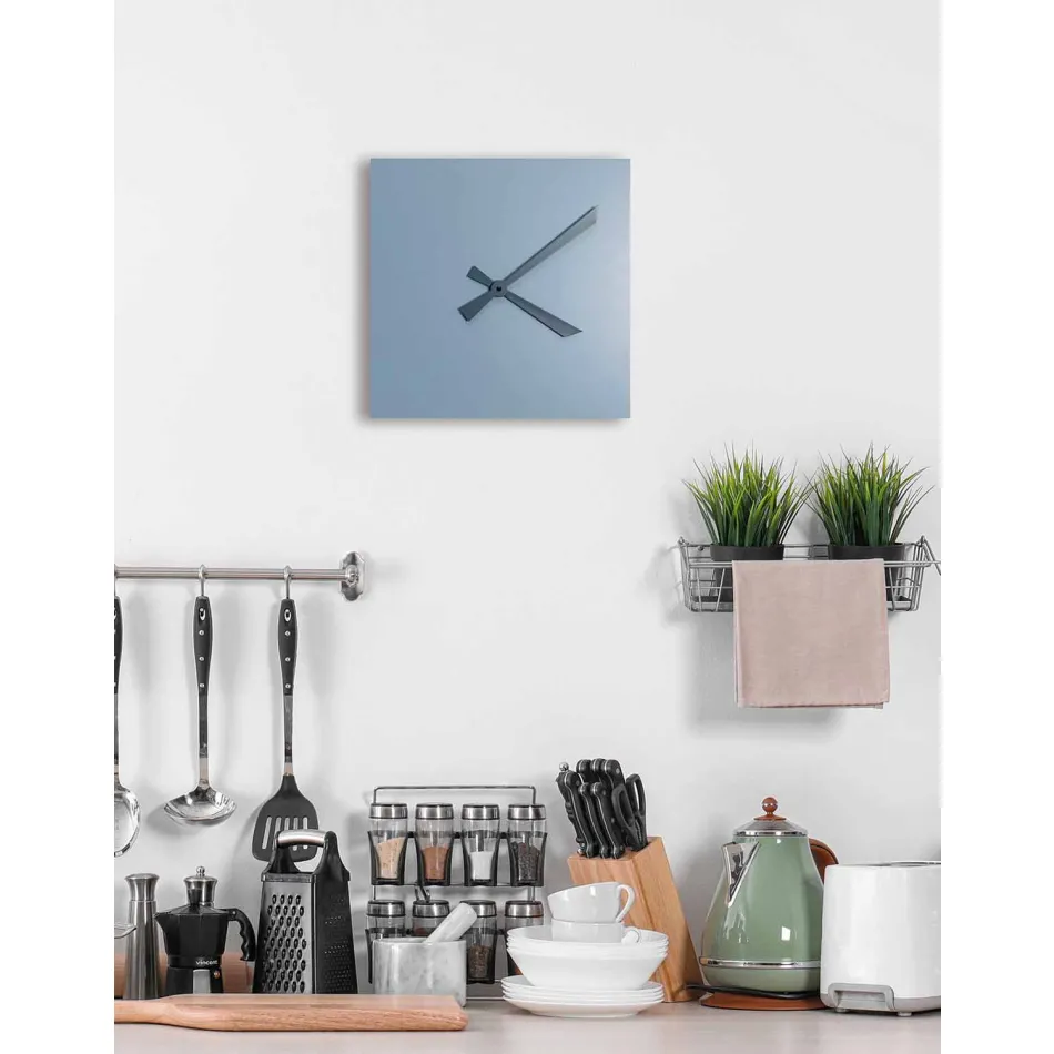Orologio da Parete Industrial e Moderno Design Quadrato Italiano - Titano Viadurini