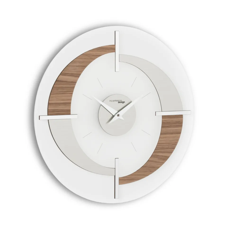 Orologio da parete moderno di design in diverse finiture Giove, fatto in Italia Viadurini