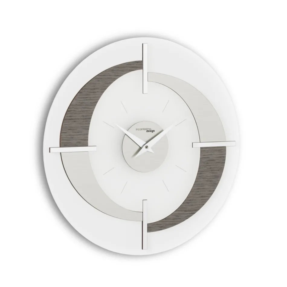 Orologio da parete moderno di design in diverse finiture Giove, fatto in Italia Viadurini