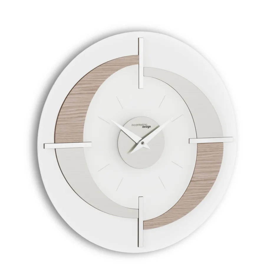 Orologio da parete moderno di design in diverse finiture Giove, fatto in Italia Viadurini