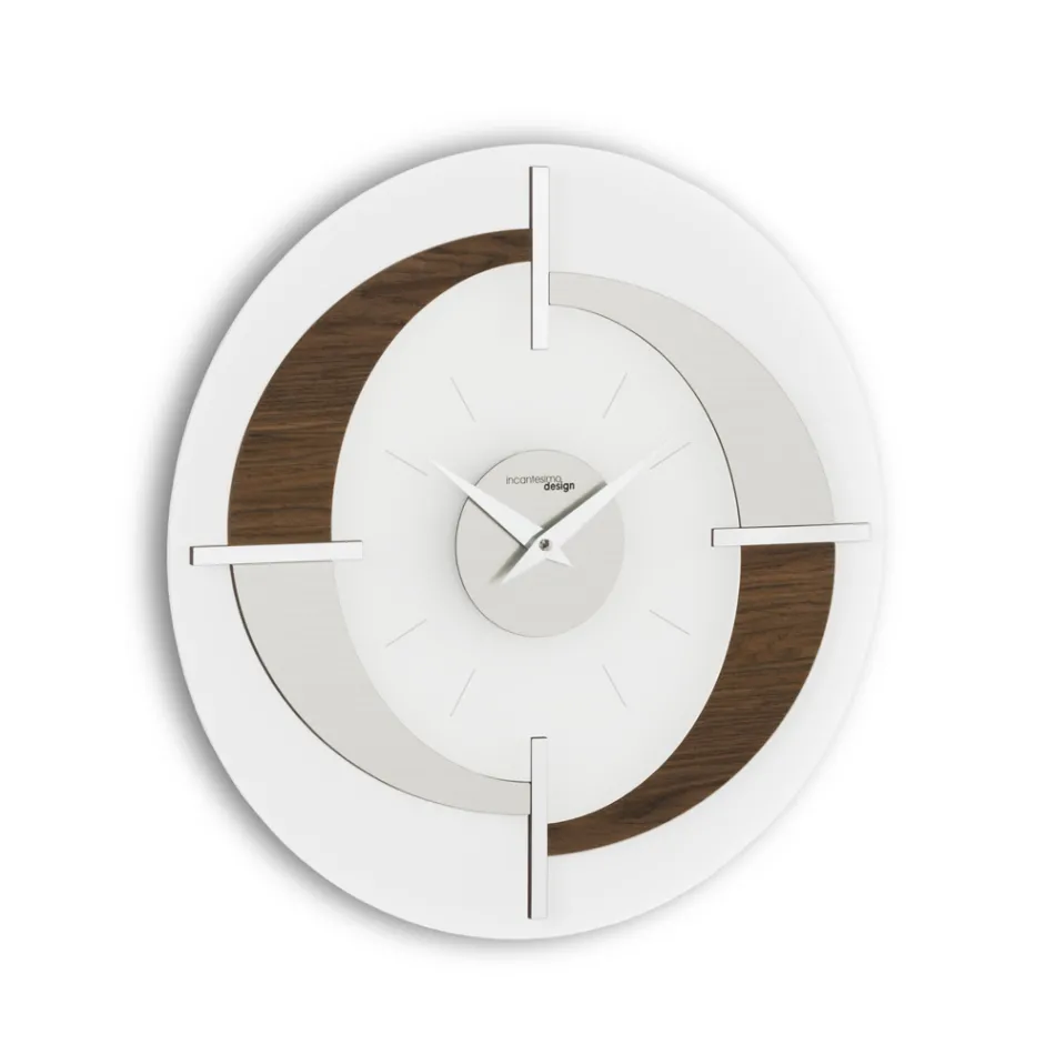 Orologio da parete moderno di design in diverse finiture Giove, fatto in Italia Viadurini