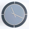 Orologio da Parete Moderno di Design Tondo in Legno Bianco Blu Avio - Savio