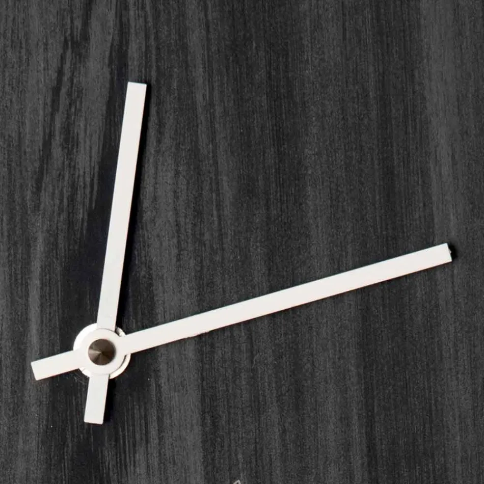 Orologio da Parete Moderno in Legno Design Tondo e Incisione a Laser - Florinto Viadurini