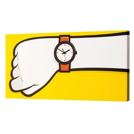 Orologio da parete rettangolare con struttura in legno di abete Charles Viadurini